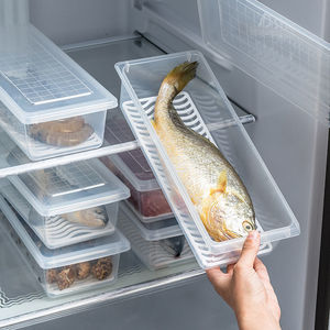 Rectangular Transparent Food Storage <b>Box</b> With Clip On Lid Freezable For Refrigerator And <b>Freezer</b> Use - Product Image 2