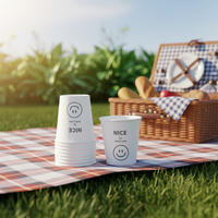Gobelets en papier jetables de qualité supérieure, recyclables, de qualité alimentaire, imprimés, sacs en kraft pour grains de café et boulangerie, vente en gros