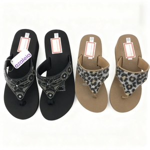 Sandales à bout ouvert élégantes pour femmes, bleu marine, ornées de cristaux étincelants, semelle épaisse, écologiques, printemps - Product Image 3