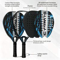 Raqueta de Tenis de Playa Profesional de Lujo, de Carbono 12k y Poliéster, Forma de Lágrima, Ligera, Portátil, Equilibrada, con Velocidad, Precisión y Absorción de Impactos