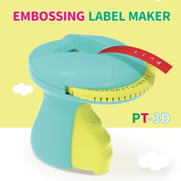 Stiker printer emboss mini portabel 3D, mesin tik genggam printer embos pembuat rumah printer