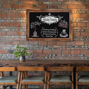 במפעל חם מכירה מעץ תליית גיר מגנטי, מסר קטן לוח שחור מגנטי - Product Image 5