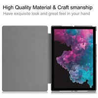 Housse de protection intelligente en cuir PU léger pour Microsoft Surface Pro 7 12.3 pouces 2019
