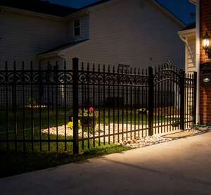 Cercas de WPC de Alta Resistencia y Bajo Costo para Jardines, Paneles de Cerca de Hierro Forjado Sintético de 7 pies, Estilo Australiano Residencial, Modelos de Muestra en 3D - Product Image 1