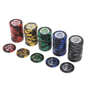 Vendita calda Ept ceramica europea monete rotonde argilla europea Texas Ept pallina da Golf Marker Poker Chip Sticker 25Mm fiches da Poker in vendita
