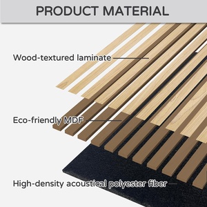 Venta caliente Paneles acústicos <span class=keywords><strong>interiores</strong></span> <span class=keywords><strong>Mejor</strong></span> precio Panel <span class=keywords><strong>acústico</strong></span> de poliéster Listón <span class=keywords><strong>acústico</strong></span> de madera Paneles de pared de madera para pared y techo - Product Image 2