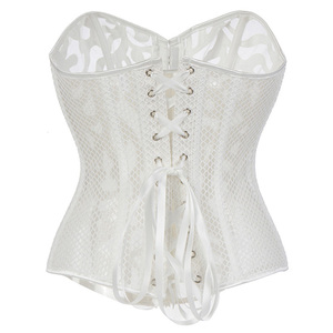 Bustier Corset Sexy Waist Trainer Lace Mesh Corset Steampunk Women Gothic Clothing Lingerie Modeling Strap Slimming <strong>Underbust</strong> - Product Image 6