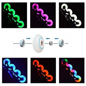 Roue flash LED 80mm 76mm 72mm 70mm 68mm 64mm pour patins à roues alignées 90A pour adultes enfants <span class=keywords><strong>SEBA</strong></span> RB <span class=keywords><strong>Roller</strong></span> Wheels - Product Image 4