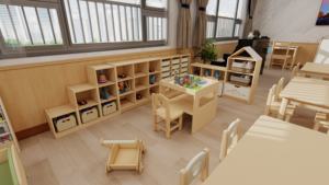 خزانة ألعاب خشبية للأطفال عالية الجودة ، خزانة ثلاثية الشبكة ، رف كتب إبداعي لمجلات من ثلاث شبكات - Product Image 5