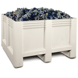 <span class=keywords><strong>Caisse</strong></span> de palette en plastique robuste dépliable <span class=keywords><strong>avec</strong></span> roues Boîte de retournement Bac de rangement Structure perforée empilable pour le stockage en vrac - Product Image 2