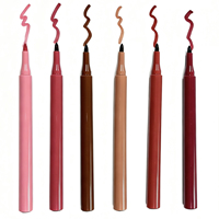 Crayon à lèvres teinté hautement pigmenté, marqueur pour les lèvres, crayon contour des lèvres noir pour Halloween et Black Friday
