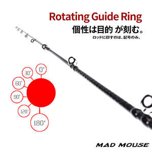 Custom Madmouse Mad Mouse Fuji Spiral Guide 6'<span class=keywords><strong>3</strong></span> Jig Weight 80-350g 15kg Zoutwater Bootvissen Slow Pitch Fall Jigging Hengel - Product Image 3