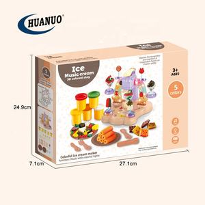 Enfants <span class=keywords><strong>Montessori</strong></span> bricolage coloré jouer pâte jouet ensemble Musical fabricant de crème glacée enfants cuisine modélisation couleur argile pour les enfants - Product Image 6