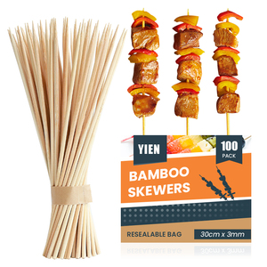 Vente en gros biodégradable Brochettes de bambou de 5mm Brochette de bambou <span class=keywords><strong>Kebab</strong></span> pour viande et fruits - Product Image 3