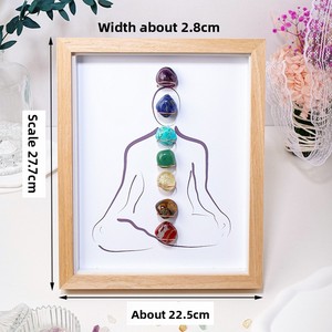 Tự Nhiên Giảm Đá Khung Ảnh Trang Trí Pha Lê Khắc Chakela Cho Yoga Năng Lượng Chữa Bệnh Bằng Tay Sơn Nguyên Vàng Chữa Bệnh - Product Image 3
