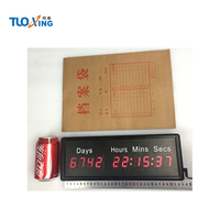 1 Zoll 10-stellige LED-Tage-Countdown-Uhr Blauer Timer