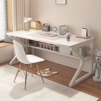 Bureau simple pour chambre à coucher Bureau pour maison Bureau simple pour étudiant Table d'ordinateur Bureau de jeu avec panneau perforé