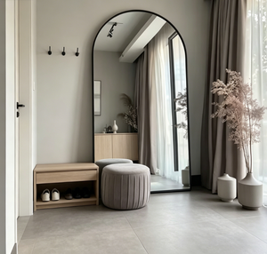 Minimalist Full Length Floor <b>Mirror</b> Metal Framed 6 Mm Thickness Home Use - Product Image 3