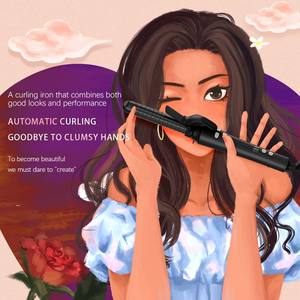 Herramientas de Peinado Statner, Plancha de Pelo con Pantalla LCD PTC, Rizador de Pelo, Vaporizador, Alisador, Placas de Cerámica, Belleza Inteligente, Cuidado Personal para Autocaravanas - Product Image 2