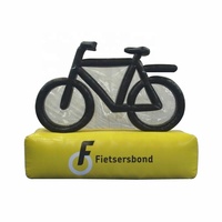 Vélo gonflable géant de sortie d'usine en PVC Offre Spéciale, modèle de vélo gonflable avec ventilateur pour la publicité