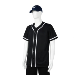 Maillot de baseball personnalisé de haute qualité avec logo, type boutonné, léger, court, respirant, confortable, séchage rapide, transfert thermique, été - Product Image 3