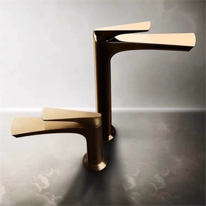 Robinet de lavabo classique antique doré en laiton, monocommande eau chaude et froide, pour salle de bain, design créatif ZY-633 G - Product Image 1