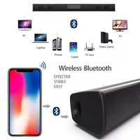 Barres de son BS-28B pour téléviseur avec FM, haut-parleur sans fil V5.0, système de son surround home cinéma, connexion carte TF/Aux/RCA