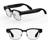 Lunettes intelligentes IA avec caméra 8MP, mémoire 8 Go, cadre métallique, enregistrement vidéo 1080P, ultra-légères, portables