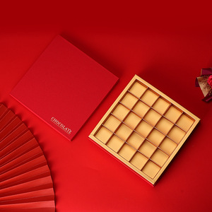 Nueva Caja de Regalo Cuadrada de Papel Táctil de Alta Gama, Estilo Chino, con 9/16/25 Compartimentos, para Empacar Dulces, Chocolates y Bombones, Diseño Cielo Estrellado, Disponible en Stock - Product Image 5