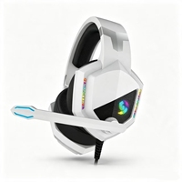 Casque de jeu filaire supra-auriculaire Aesonic GM-889MV en gros avec éclairage RGB, faible latence, son stéréo, suppression du bruit ENC, IPX7