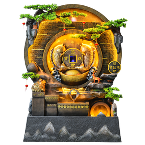 Décorations de paysage de cour de jardin extérieur élégant rideau d'eau en fibre de verre fontaines murales écran coulant rocaille pour - Product Image 6