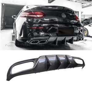 ชุดแต่งคาร์บอนไฟเบอร์ทรง M สปอยเลอร์กันชนหลังแบบ Fin Diffuser สำหรับรถยนต์เมอร์เซเดสเบนซ์ C-Class W205 C63 - Product Image 3