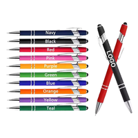 Stylos Métalliques de Luxe Personnalisables UMI avec Logo, Durables, 2-en-1, Pointe Bille et Stylet, Toucher Doux, Impression UV, Promotionnels pour Événements de Course/Marche