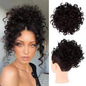 <span class=keywords><strong>Chignon</strong></span> élastique bouclé <span class=keywords><strong>chignon</strong></span> pour femmes pas cher synthétique beignet cheveux chignons <span class=keywords><strong>avec</strong></span> élastique Clip-In - Product Image 1