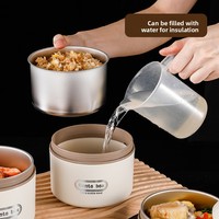Edelstahl Thermische Lunchbox Tragbar Mehrschichtig Versiegelt Mikrowellengeeignet 304 Edelstahl >3 Ebenen mit Deckel für Büroangestellte