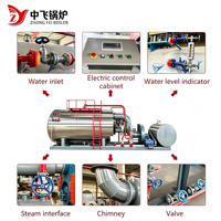 Chaudière à vapeur industrielle à haute efficacité WNS 2T 4T 6T 8T 10T 15T, équipement de blanchisserie, brûleur au gaz naturel, GPL, propane, Riello