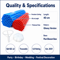 Support de ballon géant épaissi multicolore de 40 cm, version brillante, pour fêtes, vente ambulante, stands de marché, vente en gros