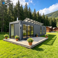 Maison conteneur 40HQ directement de l'usine, conteneur maritime 40 pieds High Cube, maison préfabriquée modulaire en acier, villa moderne avec cuisine entièrement équipée