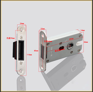 Serrure de porte magnétique - Poignée moderne minimaliste de style italien pour chambre à coucher, accessoire de porte coulissante silencieuse pour l'intimité - Product Image 4