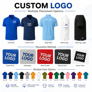 Polo en coton peigné 200G pour homme avec logo personnalisé, respirant, décontracté, pour le golf ou les équipes, vente en gros, tailles S-4XL, bleu roi - Product Image 3