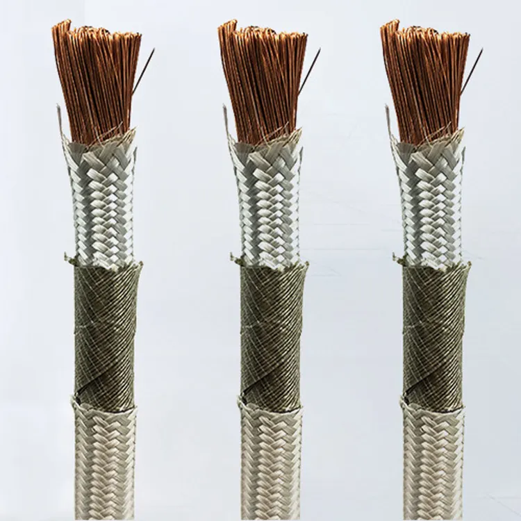 16mm-100mm 500C 800C mica heat resistant cable fiberglass insulated wire mica high temp lead wire electric oven heating wire