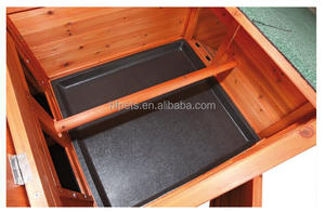 Metal koşu çit ile açık büyük ahşap tavuk kümesi köknar ahşap - Product Image 6