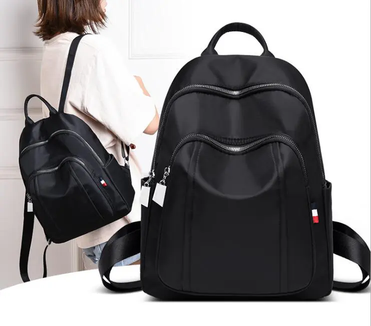 Borsa da viaggio per ragazza borsa da scuola del College zaino alla moda zaino impermeabile in poliestere Unisex Oxford cerniera con cerniera Softback