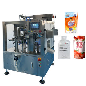 Máquina de envasado de boquilla de succión de bolsa prefabricada para salsa de Ketchup, detergente para ropa de miel, relleno líquido, sellado Doypack de plástico - Product Image 1