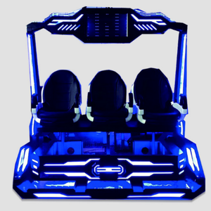 เก้าอี้โรงภาพยนตร์เคลื่อนไหว VR 9D อุปกรณ์ความบันเทิงระบบไฟฟ้า3ที่นั่งสวนสนุกเชิงพาณิชย์ในร่ม - Product Image 5