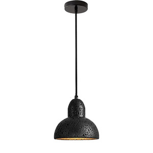 Lampe suspendue en travertin <span class=keywords><strong>noir</strong></span>, pierre naturelle, luminaire décoratif de chevet, lustre E27, <span class=keywords><strong>suspension</strong></span> moderne minimaliste - Product Image 1