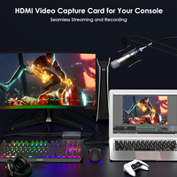 USB 3.0 4K 1080P Yayın Akışı OBS Kayıt Oyun Canlı Yayın Kaydı Web Kamerası HDR HDMI Video Yakalama Kartı, HDMI - USB