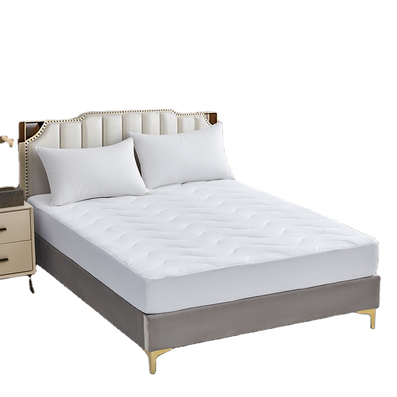 Белый полиэстеровый тканевый стеганый защитный чехол для матраса на кровать 100% водонепроницаемый утолщенный нескользящий чехол из ТПУ