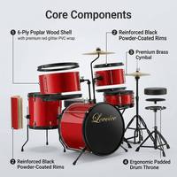 Educational Musical Instrument Toy Kids Drum Set 3 Piece With Stool Drumsticks For Boys Girls Birthday Gift Kids Drum Kit
