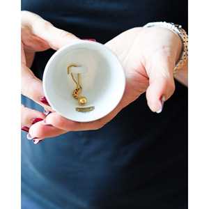 Adornos Navideños Elegantes de Campanas Rojas-3 de Richard Ginori, Coleccionables - Product Image 1